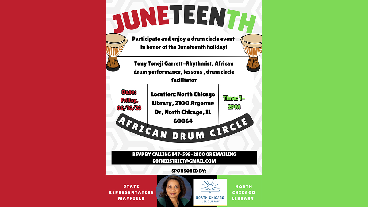 Juneteenth African Drum Circle at North Chicago Library
